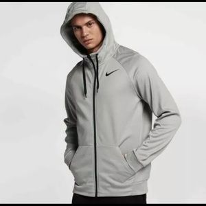Nike Men's Dri-FIT Therma Grey Full-Zip Hoodie